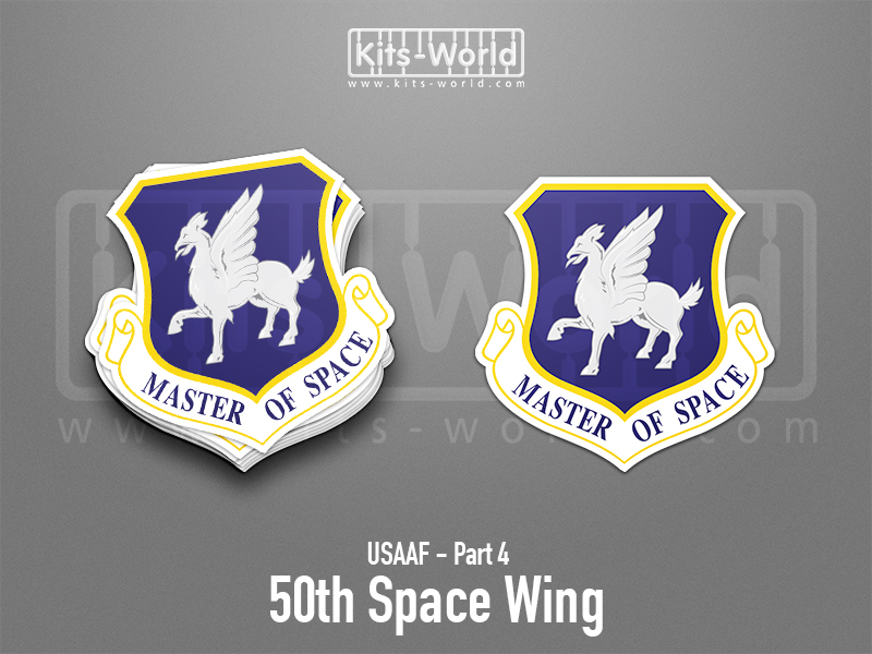 Kitsworld SAV Sticker - USAAF - 50th Space Wing W:100mm x H:99mm 